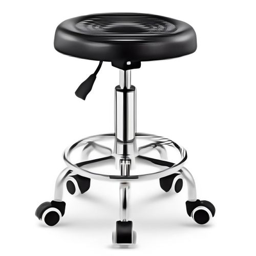 product_image_name-Generic-كرسي بار متحرك، كرسي عمل على عجلات، جلد صناعي مع كرسي دوار بدواسة للمنزل والمختبر والفصل الدراسي ومتجر تجميل، مع رافعة (اللون: أسود، الحجم: 45-58 سم)-1