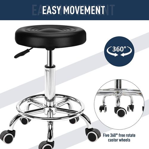 product_image_name-Generic-كرسي بار متحرك، كرسي عمل على عجلات، جلد صناعي مع كرسي دوار بدواسة للمنزل والمختبر والفصل الدراسي ومتجر تجميل، مع رافعة (اللون: أسود، الحجم: 45-58 سم)-4