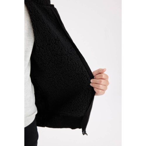 product_image_name-Defacto-Boy Hooded Regular Fit Cardigan - Black-3