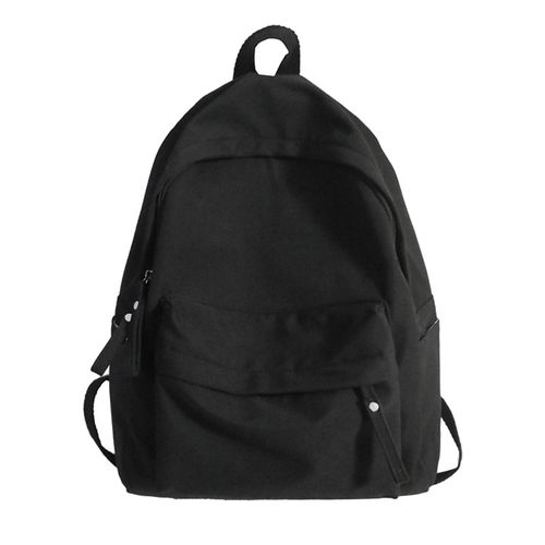 Plain black school rucksack outlet