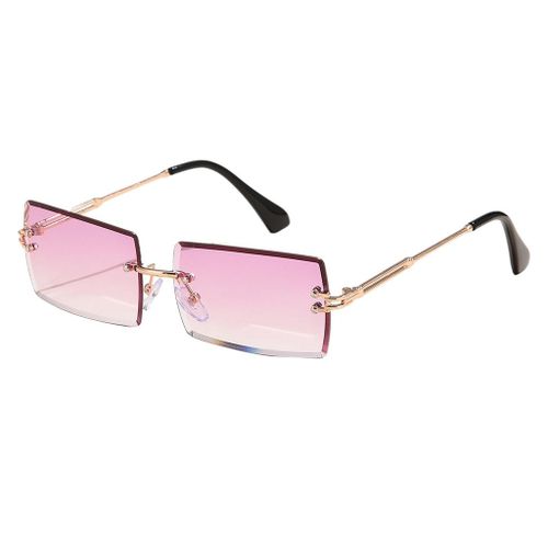 JANDEL Rimless Rectangle Sunglasses Tinted Frameless Eyewear Vintage  Transparent Rectangle Glasses for Women - Walmart.com