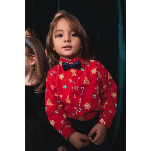 product_image_name-Defacto-Baby Boy Shirt Neck Regular Fit Woven Set - Bordeaux-1