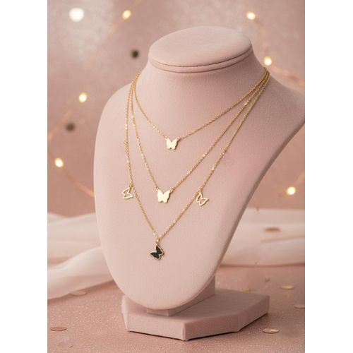 product_image_name-fluffy women accessories-عقد نسائي متعدد الطبقات مع قلادة فراشة-1