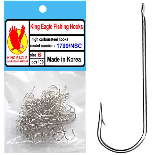 King Eagle 100 Fishing Hooks Kofta King Eagle Korea Size 6 @ Best Price  Online