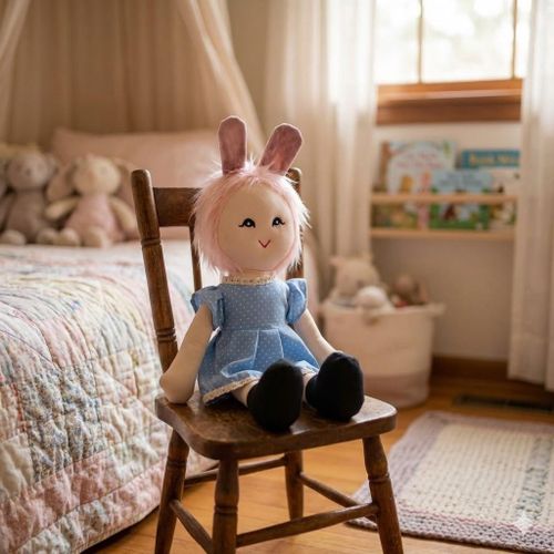 product_image_name-Generic-دمية طمطم قماشية كبيرة محشوة بتصميم أرنب لطيف مع فستان منقط وشعر وردي لعبة طرية للبنات مقاس 60 سم هدايا مميزة لشهر رمضان والأعياد-2