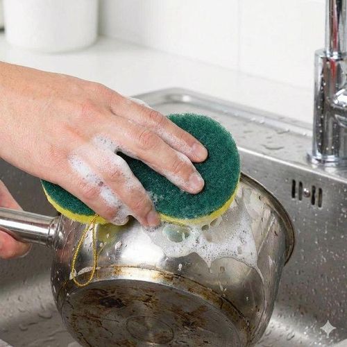 product_image_name-Twinkle-طقم ليف مواعين "توينكل" 6 قطع – إسفنجة صفراء للرغوة الكثيفة + ليفة حمراء خشنة لإزالة الدهون، مع حبل تعليق-2