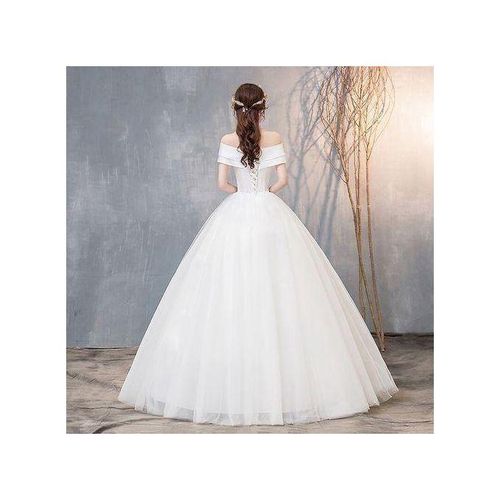 Generic Fashion Women Double Shoulder Wedding Gown Bridal Dress White Best Price Online Jumia Egypt