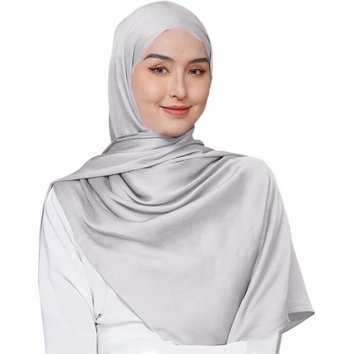 Totti Solid Color Silk Satin Chiffon Scarf Fashion Soft Hijab Grey Best Price Online Jumia Egypt