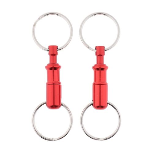 Generic 2 Pack Pull-Apart Heavy Duty Key Rings Keychains Dual Key