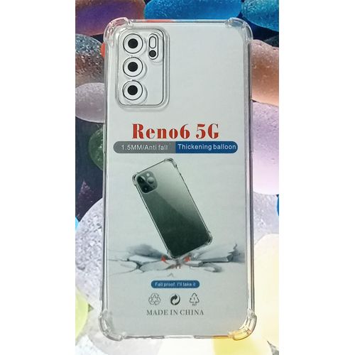 product_image_name-Generic-جراب شفاف مقاوم للخدش والصدمات ويدوم طويلاً وكأنه جديد متوافق مع Oppo Reno 6 5G-1