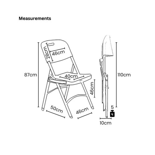 product_image_name-SunBoat Commerce-طقم أثاث قابل للطي مكون من 5 قطع، يتضمن طاولة دائرية بقطر 80 سم وأربعة كراسي رصاصى فاتح، مصمم للاستخدام المتعدد في الأماكن المغلقة والمفتوحة-5