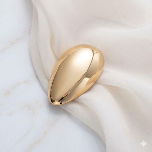 Brooch Pin for Women & Men, Gold Chunky Twist Spiral Lapel