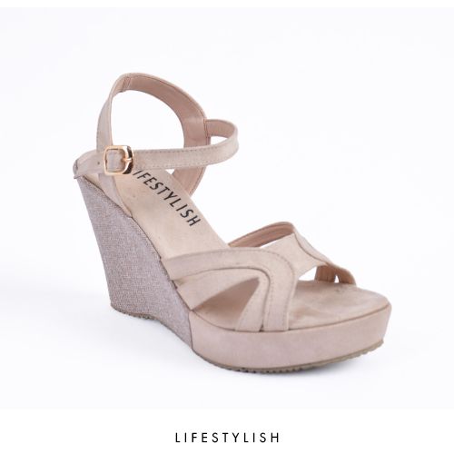 Buy Sn-W1- Heel Wedges -Beige in Egypt