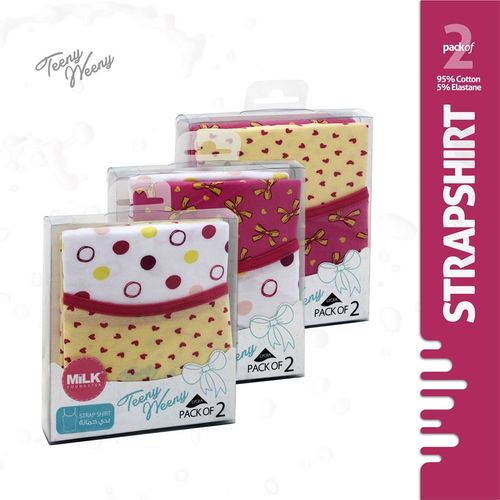 Buy Milk Pack Of 2 Strap Top For Girls in Egypt