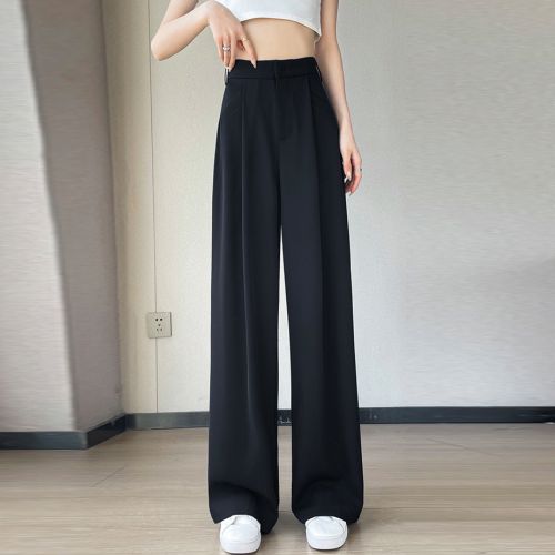 Fashion (Black)Women's High Waisted Wide Leg Pants Elegant Casual