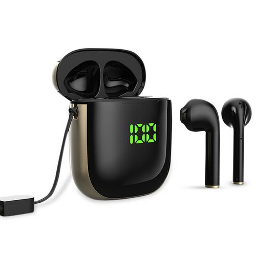 product_image_name-Generic-WK60 Double Bluetooth Earphones - Black/Champagne Gold-1