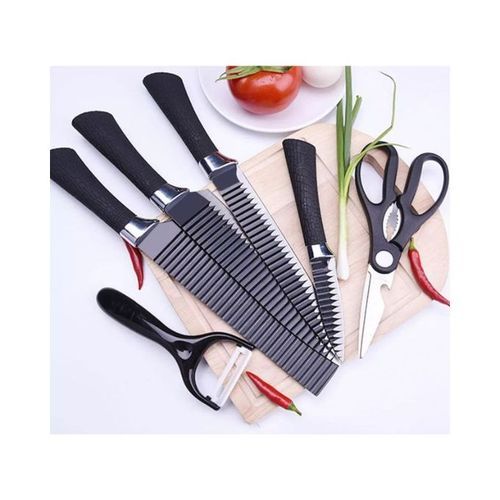 Buy Knives Set  With Anti  Bacterial Coating -black in Egypt