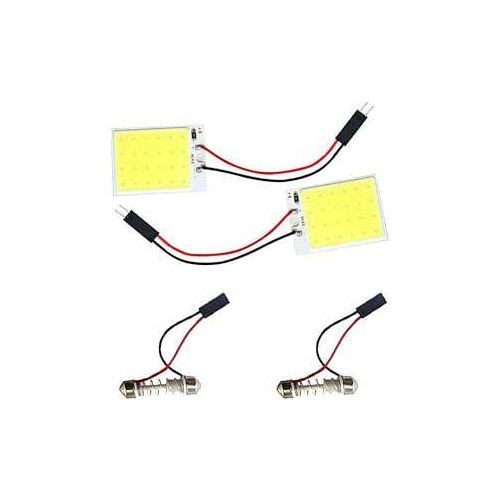product_image_name-Generic-ضوء قبة داخلي للسيارة LED SMD COB، إضاءة قوية وساطعة لتحسين الرؤية داخل السيارة. (24 شريحة LED، قطعتان)-1