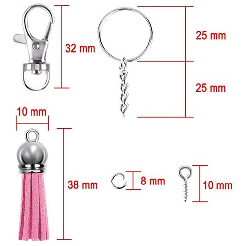 915 Generation 360Pcs Key Ring Tassel Bulk with Keychain Hooks Key Chain @  Best Price Online