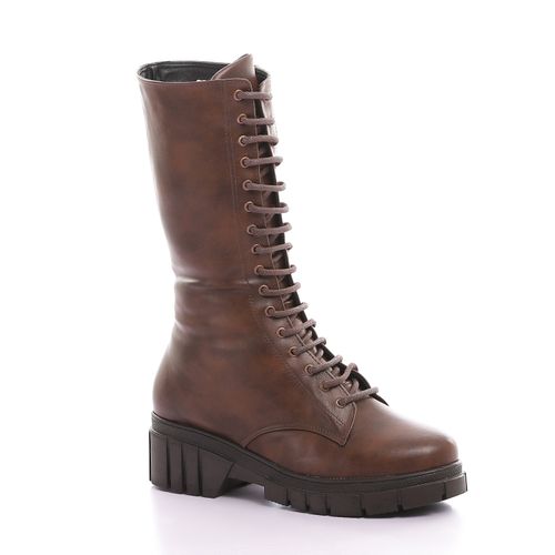 Buy xo style Leather Boot - Brown in Egypt