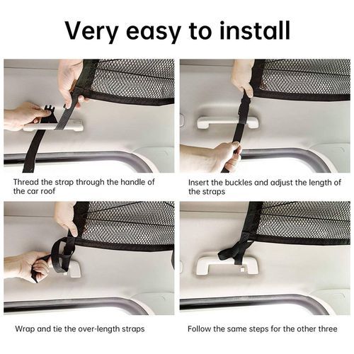 Car Ceiling Storage Net Roof Interior Storage Bag Car Storage Net