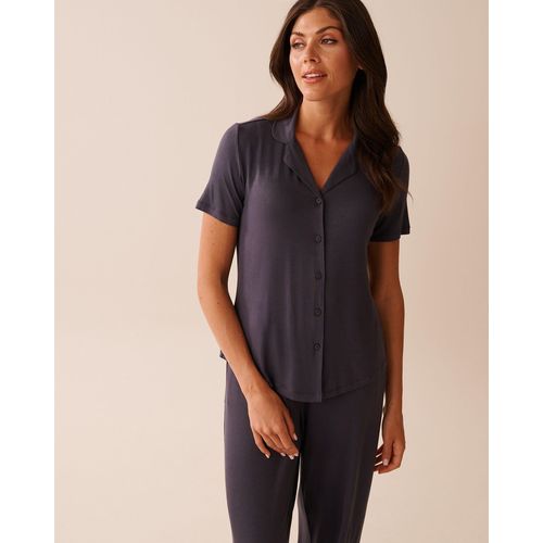 product_image_name-La Vie En Rose-Soft Jersey Short Sleeve Button-down Shirt-4