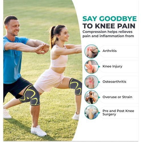 product_image_name-Generic-Knee Support Set for Men and Women - Stable Support for Sports, Training, Fitness, Hiking, Everyday Use - Comfortable, Skin-friendly, Breathable Bandage Made of Soft Nylon Latex Fabric-4