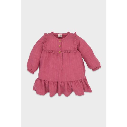 product_image_name-Defacto-Baby Girl Bike Neck Regular Fit Woven Dress - Purple-1