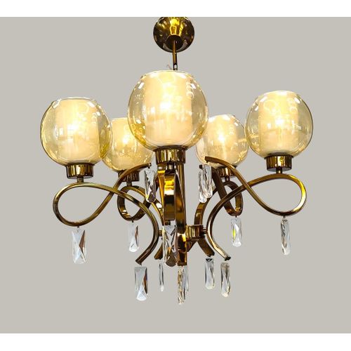 product_image_name-Generic-نجفة معدن كلاسيك 5 لمبة كريستال تصميم فاخر وإضاءة مثالية 60*60-1