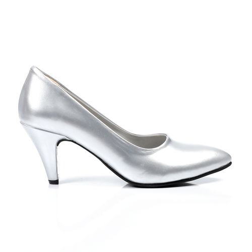 Metallic mid heel pump 4 Passi