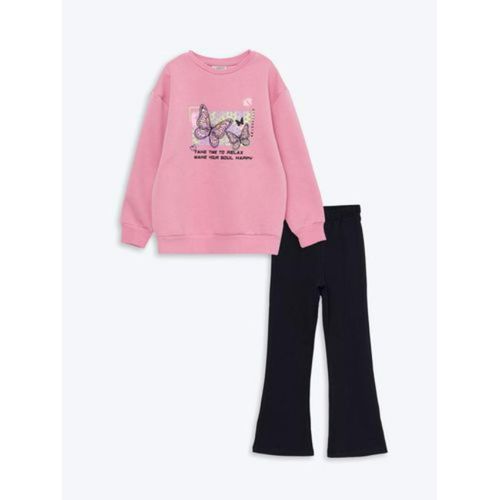 Buy LC Waikiki Crew Neck Printed Long Sleeve Girl Sweatshirt And Tights. in Egypt