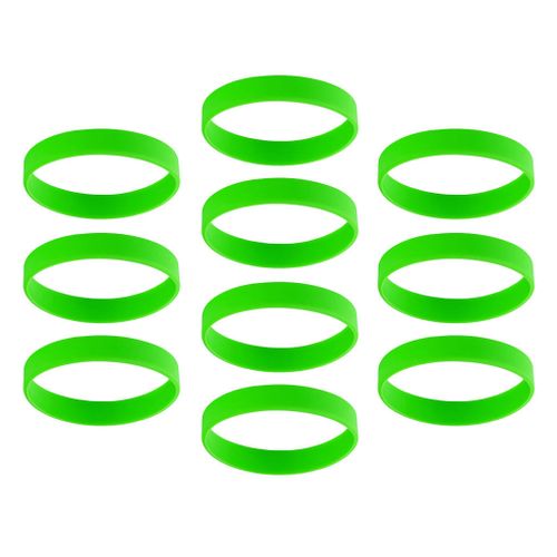 Solid color green - blank rubber wristband - silicone bracelet