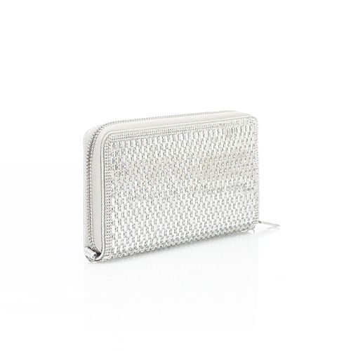product_image_name-Mr Joe-Crystal Zip Wallet - Silver-2