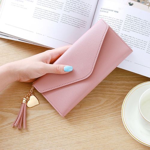 Fashion Champagne Hot Sale Women Weave Wallet Wrist Handle Phone