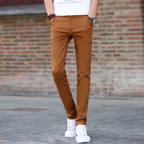Fashion BrownClassic 9 Color Casual Pants Men Spring Summer New Business  Fashion Comfortable Stretch Cotton Straigh Jeans Trousers ACU  Best Price  Online  Jumia Egypt