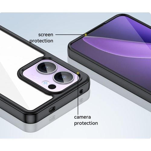 product_image_name-Generic-جراب حماية ماجيك ماسك لهاتف أوبو رينو 13F (4G/5G) / رينو 13FS – حماية عسكرية، ظهر شفاف مضاد للاصفرار، إطار أسود مطفي مع حماية كاميرا من جــو شوبينج – أسود-5