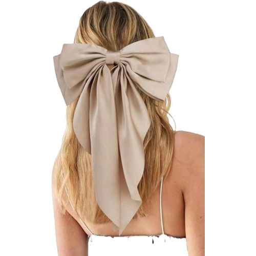 product_image_name-Generic-4Pieces Big Bow Hair Clips Long Tail Hair Clips Soft Silk Satin Long Tail Hairpins Metal French-3
