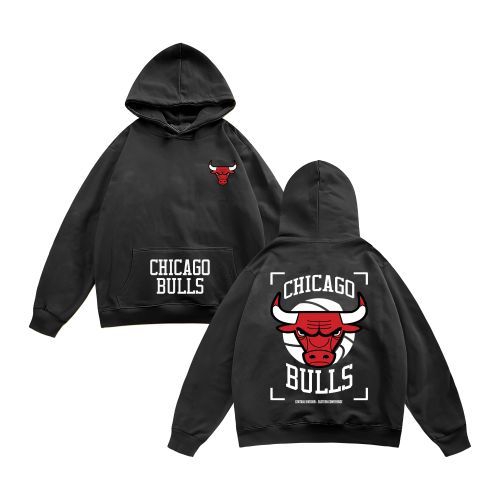 Premium Oversized Cotton Hoodie - Chicago Bulls NBA Hoodie
