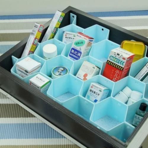 Interlocking Honeycomb Drawer Organizer - mDesign 