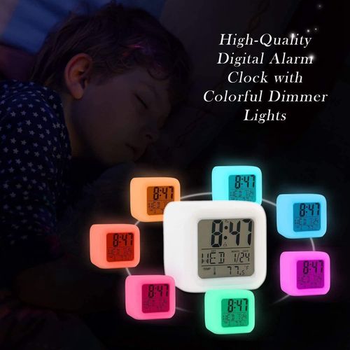 Kids Alarm Clock Children Night Light 5 Ringtones Touch Control Snoozing  Timer for Girls Boys Bedroom - Blue Wholesale