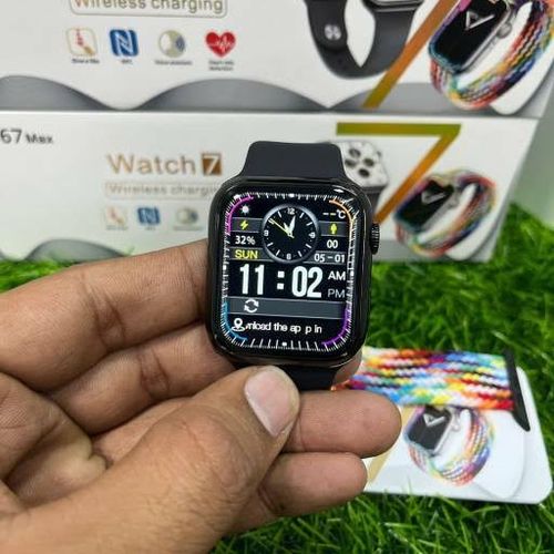 product_image_name-Generic-P67 max smart watch series 7 -Bluetooth call- NFC - Black-1