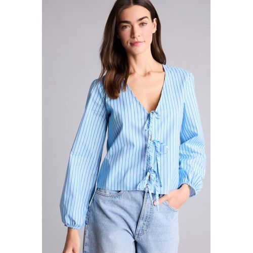 product_image_name-Defacto-Regular Fit V-Neck Striped Long Sleeve Blouse-1