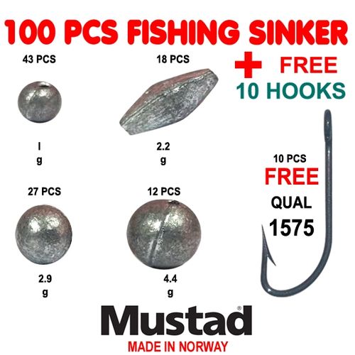 Mustad Fishing Sinker - 100 Pcs @ Best Price Online
