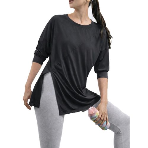 product_image_name-Nileton-تيشيرت رياضي - تيشيرت بأكمام طويلة وفتحة جانبية - تيشيرت طويل للتمارين الرياضية والملابس الرياضية - تيشيرت نسائي كاجوال برقبة دائرية مناسب للأنشطة الخارجية-1