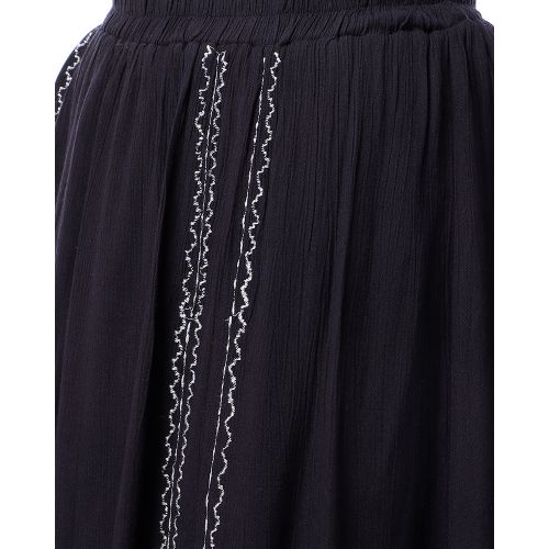 Premoda جيبه طويلة مطرزة - اسود