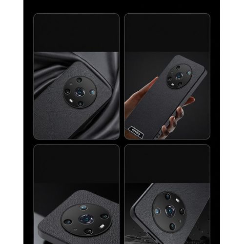 product_image_name-Generic-Honor Magic 4 Pro 5G – Case Cover Compatible, Premium Luxury Tree Bark Texture Leather Shockproof Back Cover with Soft Retro TPU Frame, Anti-Scratch, Anti-Fingerprint, Non-Slip Grip, Raised Edge Design to Protect the Camera and Mobile Screen – Black-3