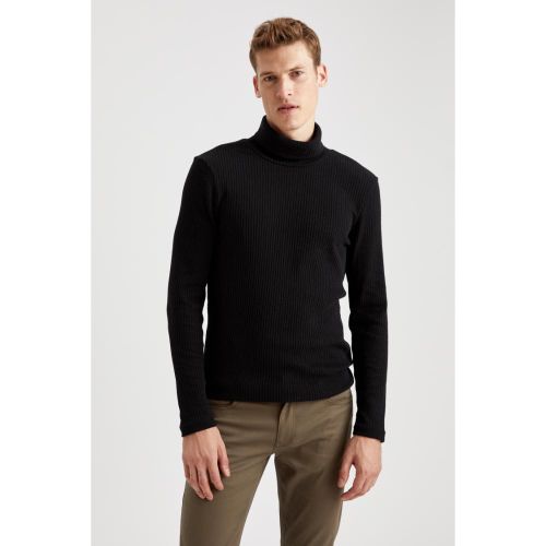 product_image_name-Defacto-Man Slim Fit Long Sleeve Body - Black-1