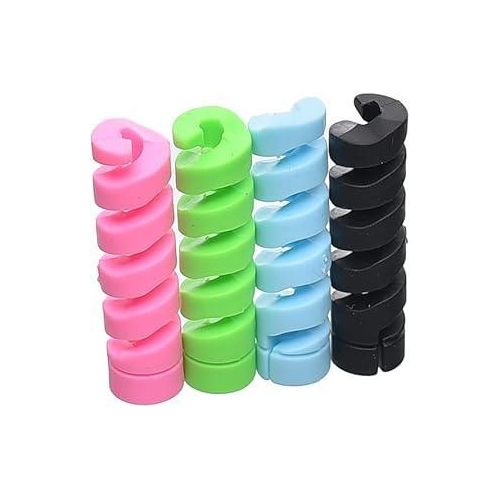 product_image_name-Generic-Set Of 4 Spiral Cable Protector - Multi Color, USB-1