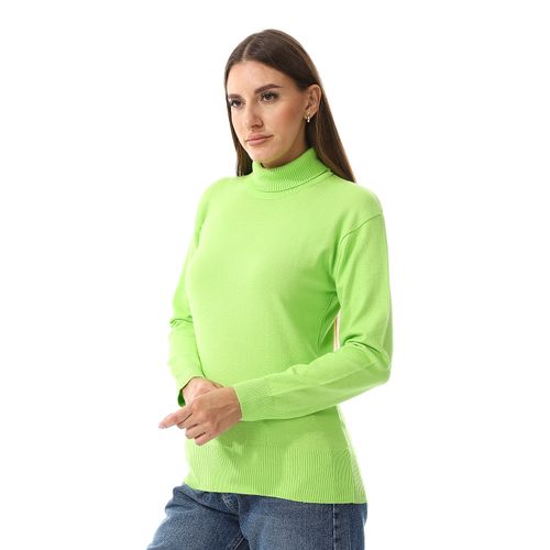 Lime green mock neck shop