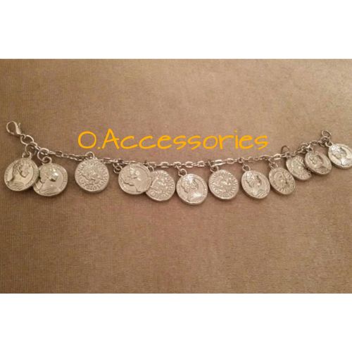 Buy O Accessories Anklet Silver Coins  in Egypt